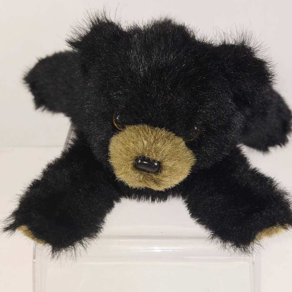 The Bearington Collection Black Bear Plush Stuffed Animal